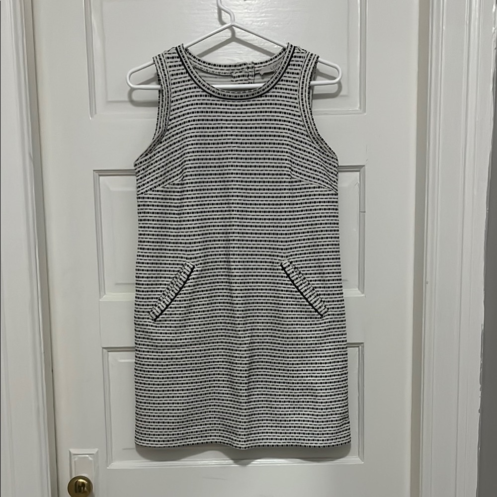 LOFT Black and White Patterned Dress
